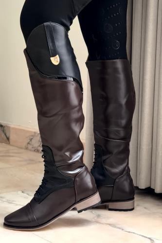 equestrian boots brown color