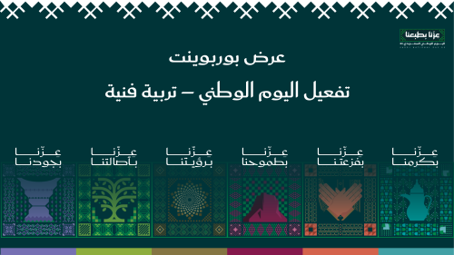 تفعيل اليوم الوطني في مادة الفنية - عرض بوربوينت