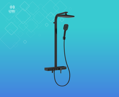 طقم دش كامل اسود مربع