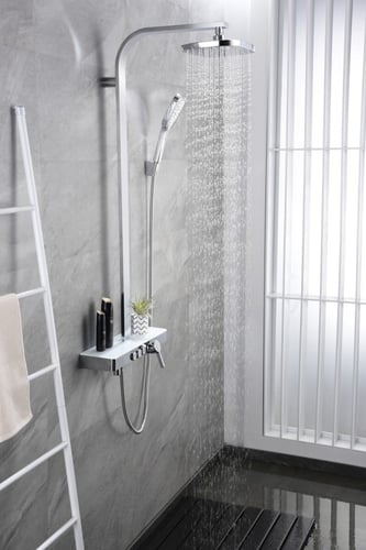 طقم دش كامل كروم مربع-001C