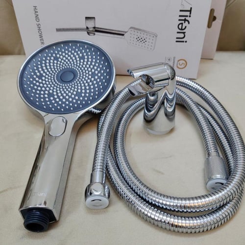 طقم سماعة دش 3 وظائف كروم