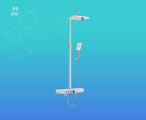 طقم دش كامل كروم مربع