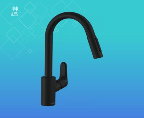 خلاط مطبخ أسود سحاب فوكس هانس جروهي / hansgrohe