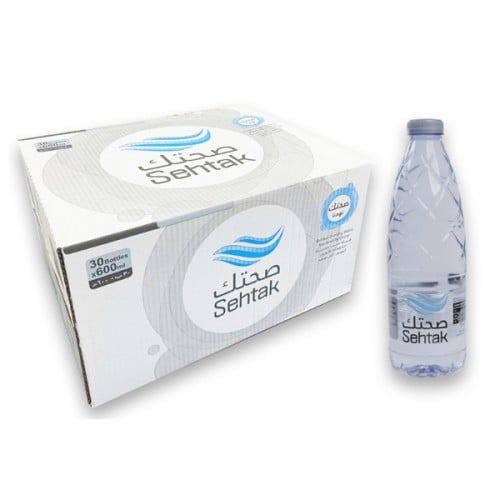 مياه صحتك 600 مل 30 حبة 25 كرتون + 5 مجانا
