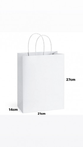 كيس ورقي بيد 27×21×14 كرتون 200 كيس