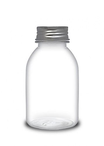 قارورة بلاستيك 250 ملم بغطا شفاف