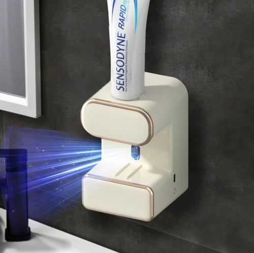 جهاز موزع معجون أسنان ذكي + معقم فرشاة