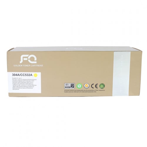 حبر ليزر FQ الذهبي متوافق مع CC532A 304A أصفر