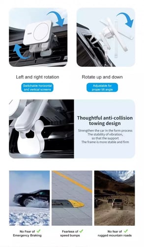 حامل وشاحن لاسلكي مغناطيسي