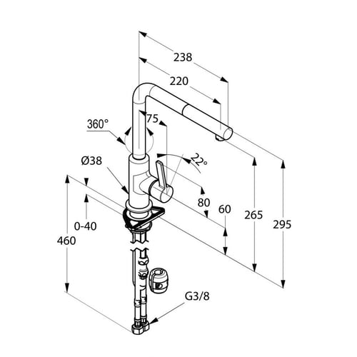 خلاط مطبخ شجره اسود سحاب L-LINE