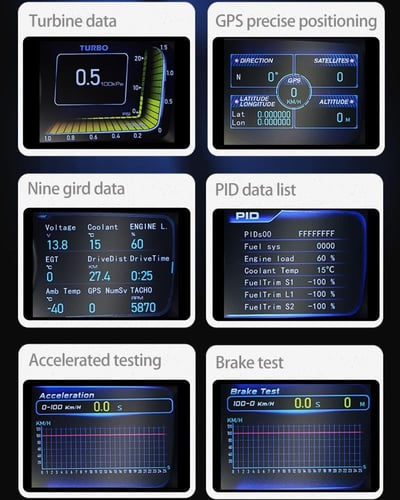 قيج عدد سرعة HUDسمارت مع OBD 2 و GPS لتتبع حرارة ا...