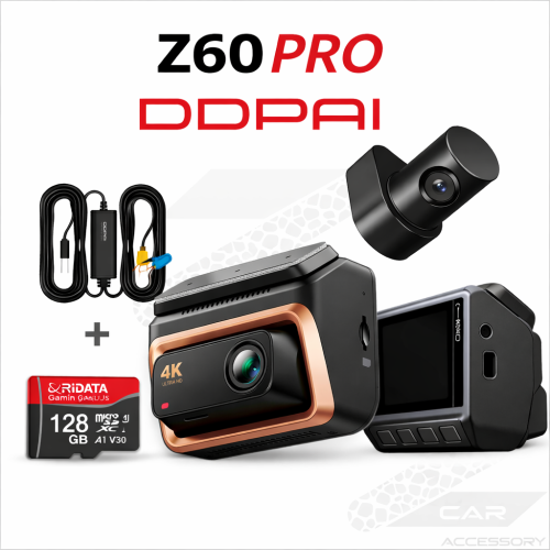 داش كام DDPAI-Z60 PRO مع 2 كاميرا امامي وخلفي مع ك...