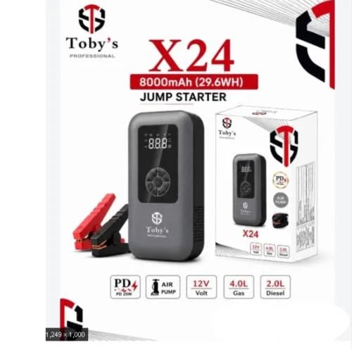 شاحن سيارة توبيز X24 جمب ستارتر + منفاخ + باور بان...