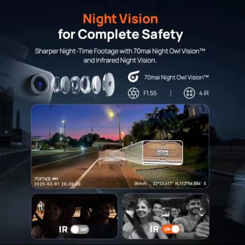 داش كام شاومي 3 كاميرا امامي داخلي وخلفي بدقه 4K م...