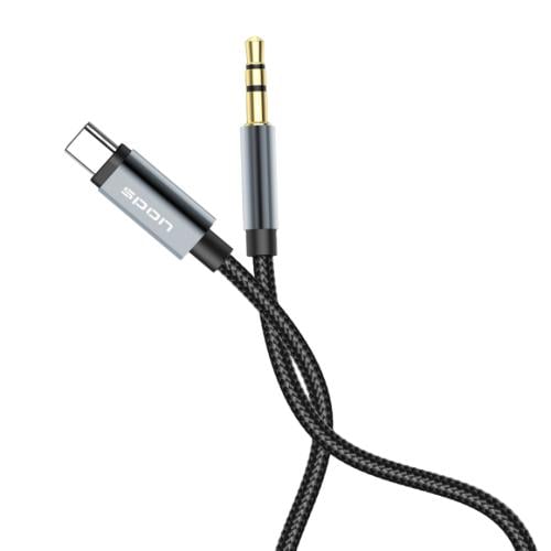 كابل SPON الصوتي الفاخر Type-C إلى AUX 3.5mm