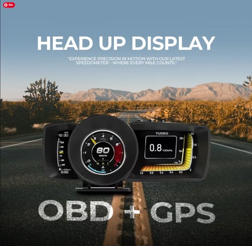 قيج عدد سرعة HUDسمارت مع OBD 2 و GPS لتتبع حرارة ا...