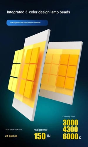 طقم ليد H11 سمارت متغير اللون وقوة الإضاءة 150 وات...