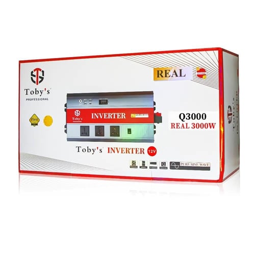 محول كهرب توبيز 3000 واط موجه نقيه من 12 فولت إلى...