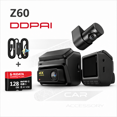 داش كام DDPAI-Z60 - 4K امامي وخلفي DDPAI-Z60 مع كا...