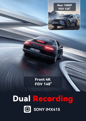 داش كام 2K / كاميرا امامي/خلفي A500s -70mai