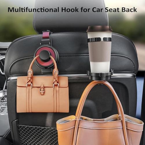 حامل اكواب بخطاف متعدد الوظائف لظهر مقعد السيارة I...