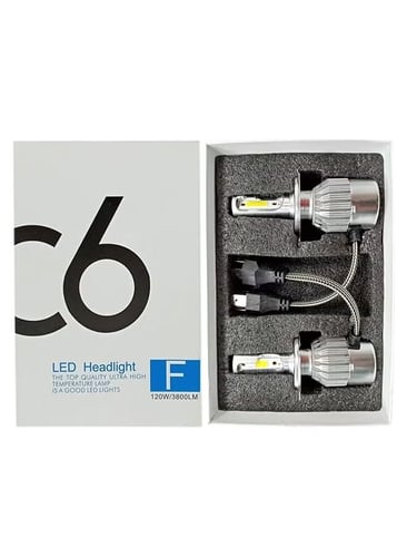 طقم لمبات LED للسيارة من قطعتين C6 H4
