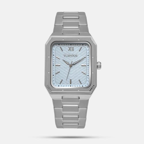 ساعة رجالية بسير ستيل بلون فضي