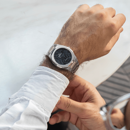 ساعة العز الرجالية ستيل