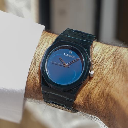 ساعة رجالية بسير بلاستيك