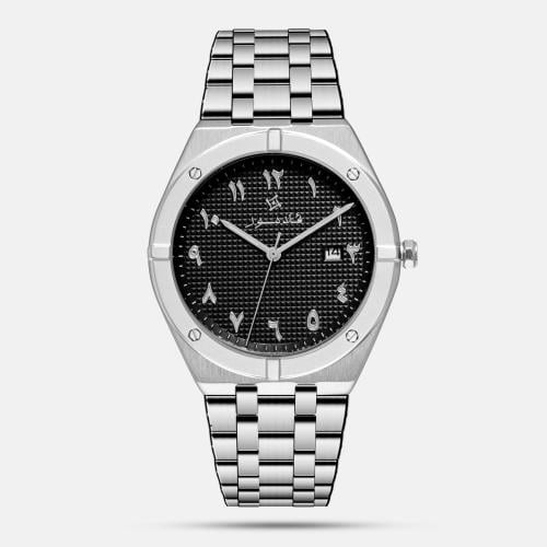 ساعة رجالية بسير ستيل بلون فضي