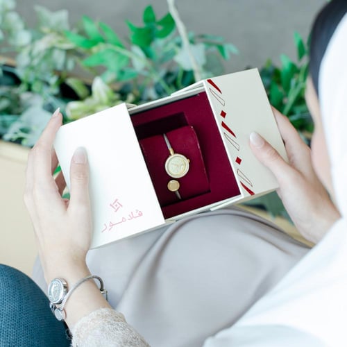 ساعة نسائية ستيل باللون الفضي الذهبي