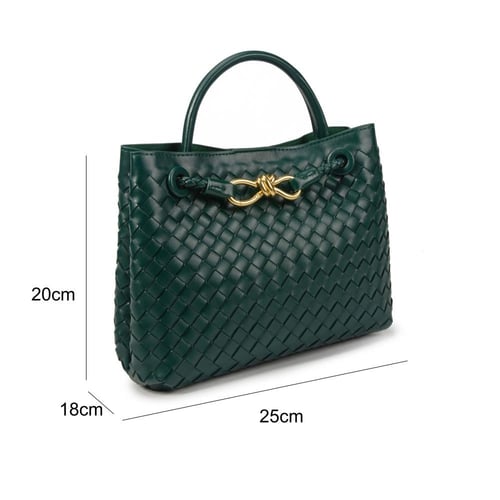 شنطة يد نسائية جلد بتصميم عصري - أخضر