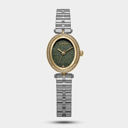 ساعة نسائية ستيل بلون ذهبي و فضي