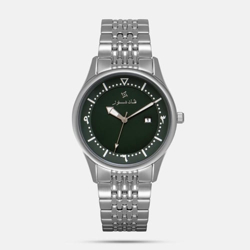 ساعة رجالية بسير ستيل بلون فضي