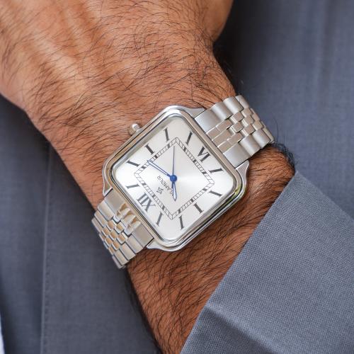 ساعة رجالية بسير ستيل