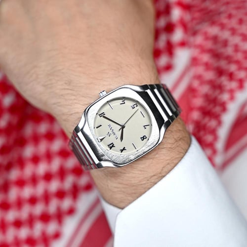 ساعة رجالية بسير ستيل بلون فضي