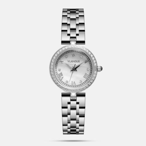 ساعة نسائية ستيل بلون فضي