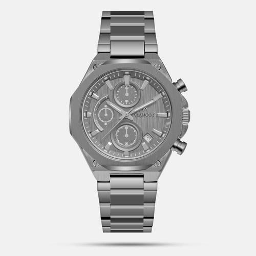 ساعة رجالية بسير ستيل وميناء تيتانيوم -إطلالة يومي...