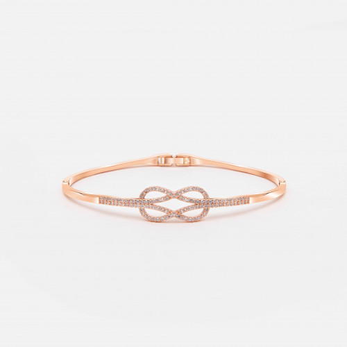 اسورة نسائية مرصعة بالزركون باللون النحاسي