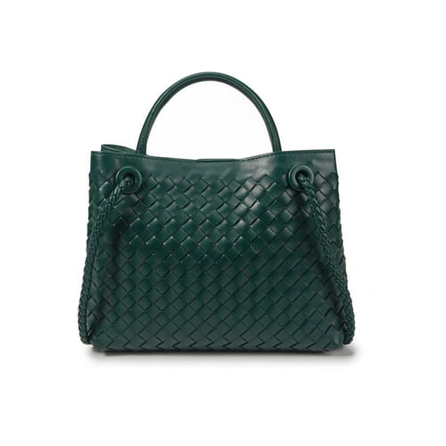 شنطة يد نسائية جلد بتصميم عصري - أخضر