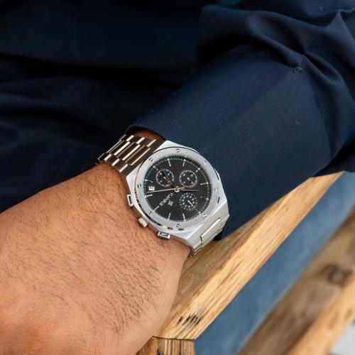 ساعة رجالية بسير ستيل بلون فضي