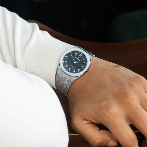 ساعة الحلم الرجالية ستيل باللون الفضي