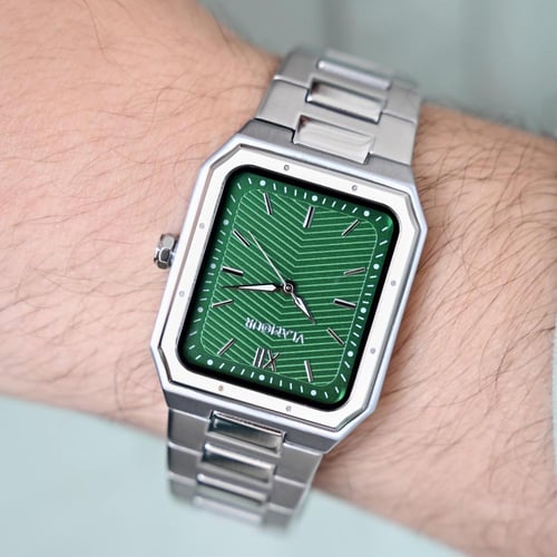 ساعة رجالية بسير ستيل بلون فضي