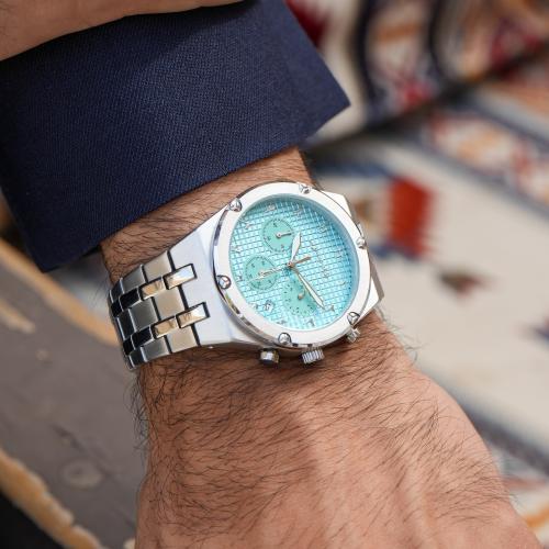 ساعة رجالية بسير ستيل وميناء تيفاني – تصميم كلاسيك...