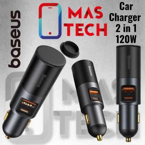 شاحن سيارة بيسوس 120 واط 2 في 1