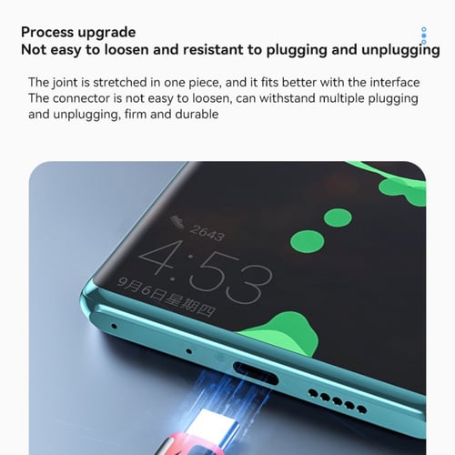 كيبل شحن سريع 66W - 6A - مقاس 0.25