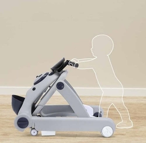 مشاية الباندا الذكية 3 في 1 - رمادي