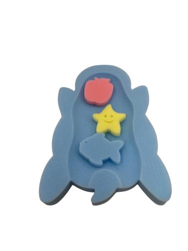 اسفنج الاستحمام مضاده للانزلاق ازرق