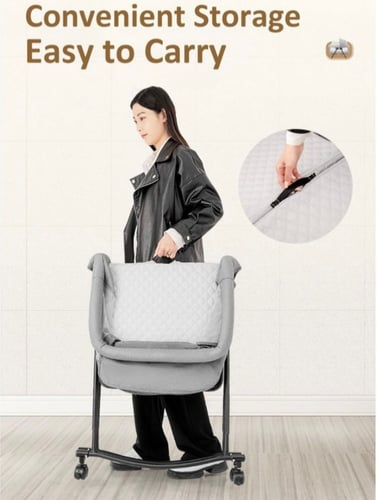 سرير اطفال 3في 1 قابل للطي ومهد وسهل التنقل مع نام...