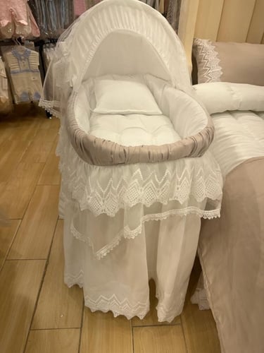 طقم مفرش نفاس مع سرير البيبي تفته